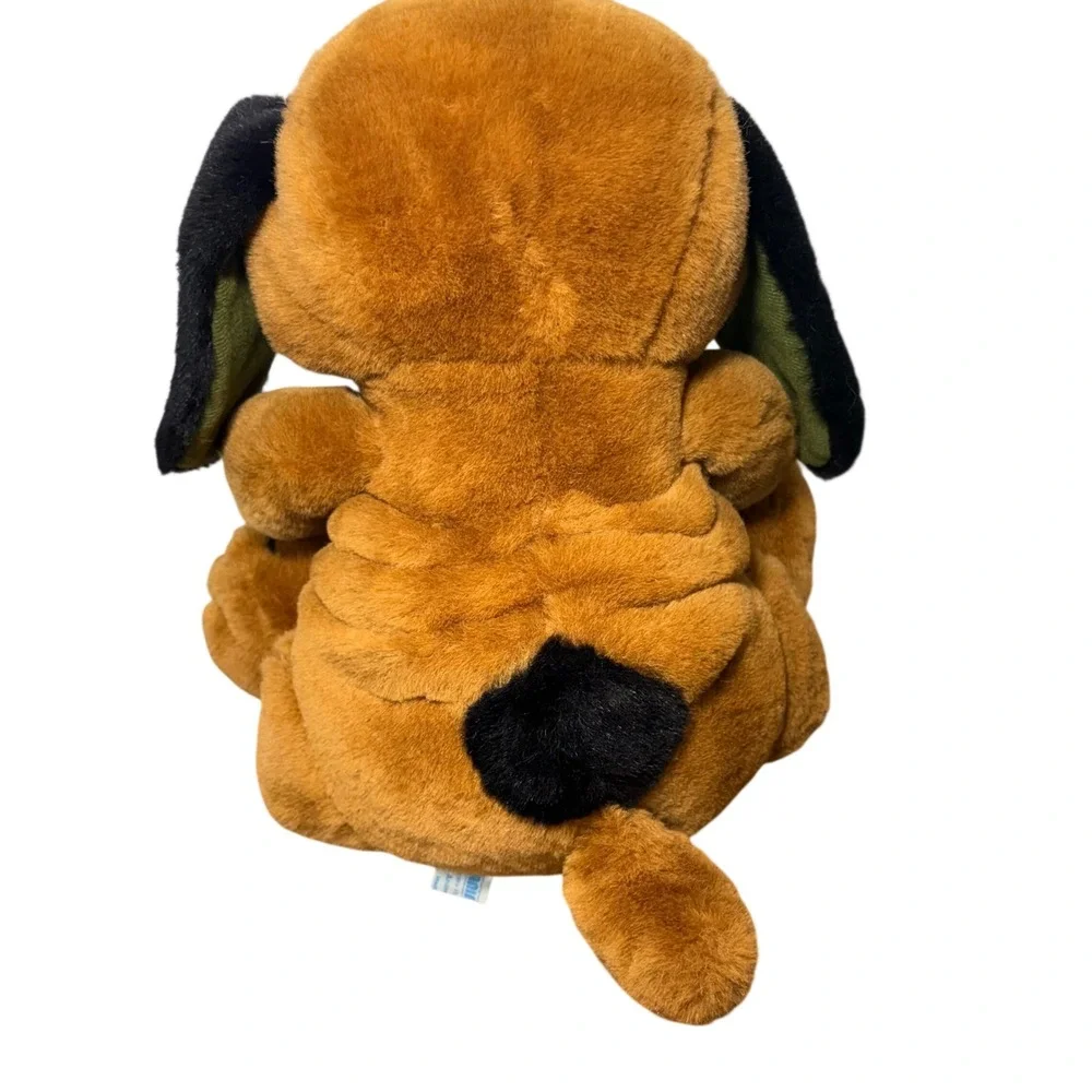 Vintage 1984 Animal‎ Toy Imports Basset Hound Plush Sad Sam Dog Brown White 12in